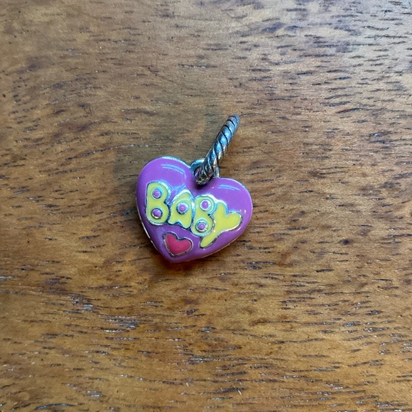 Brighton Jewelry - Brighton pink, yellow and red baby heart charm.